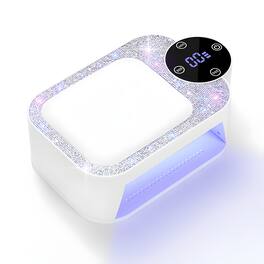 Cluzine - Rechargeable UV Nail Lamp with Hand Pillow, 3 Timers, Sensor Control, for Home Gel Nails