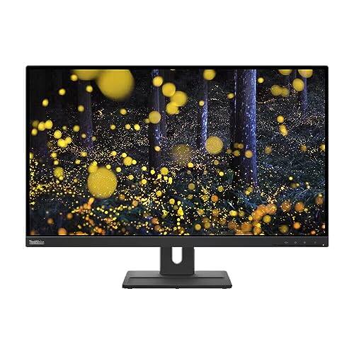 Alt View 1. Lenovo - Lenovo ThinkVision E27q-20 27" Monitor 2560 x 1440 75 Hz 6 ms - Black.