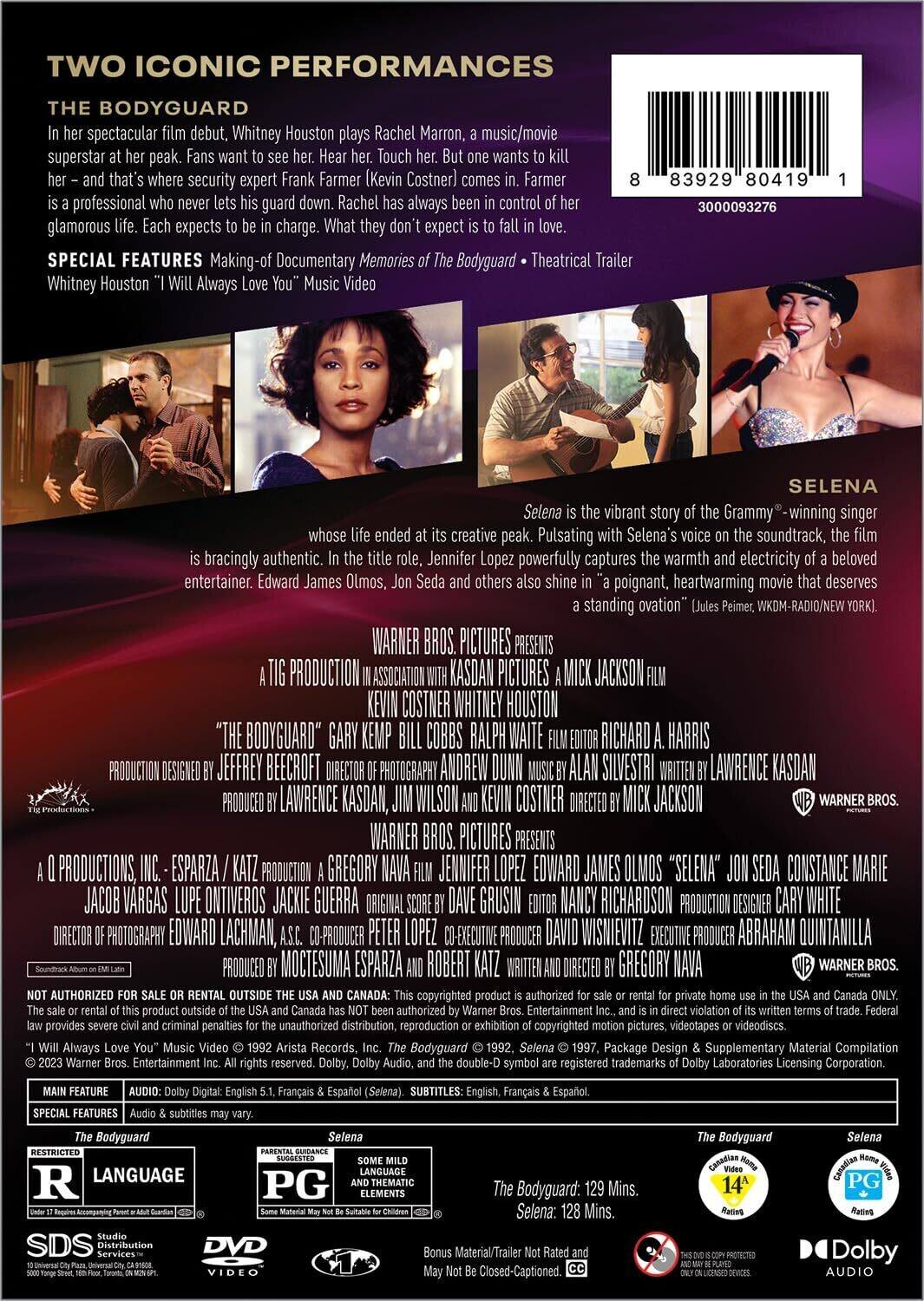 Alt View 1. Bodyguard, The/Selena (Double Feature) [DVD].
