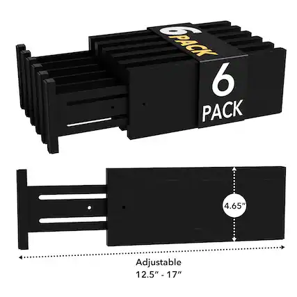 CPACK 6 PACK 4.65" Adjustable 12.5" - 17"