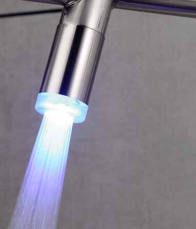 Alt View 3. Siljoy - Commercial LED Kitchen Faucet with Pull Down Sprayer, Single Handle Single Lever Kitchen Sink Faucet - Brushed Nickel.