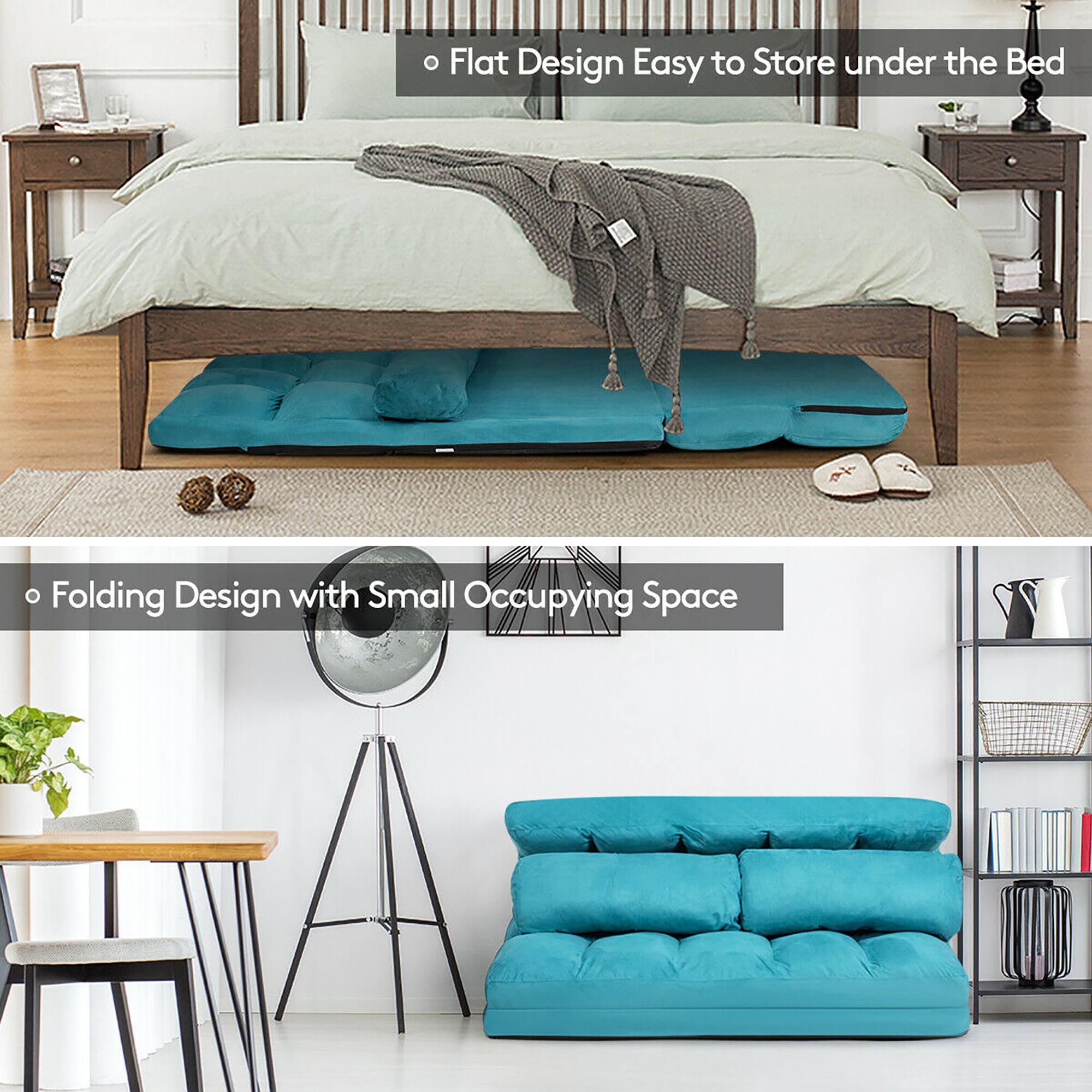 - Flat Design Easy to Store under the Bed
- Folding Design with Small Occupying Space