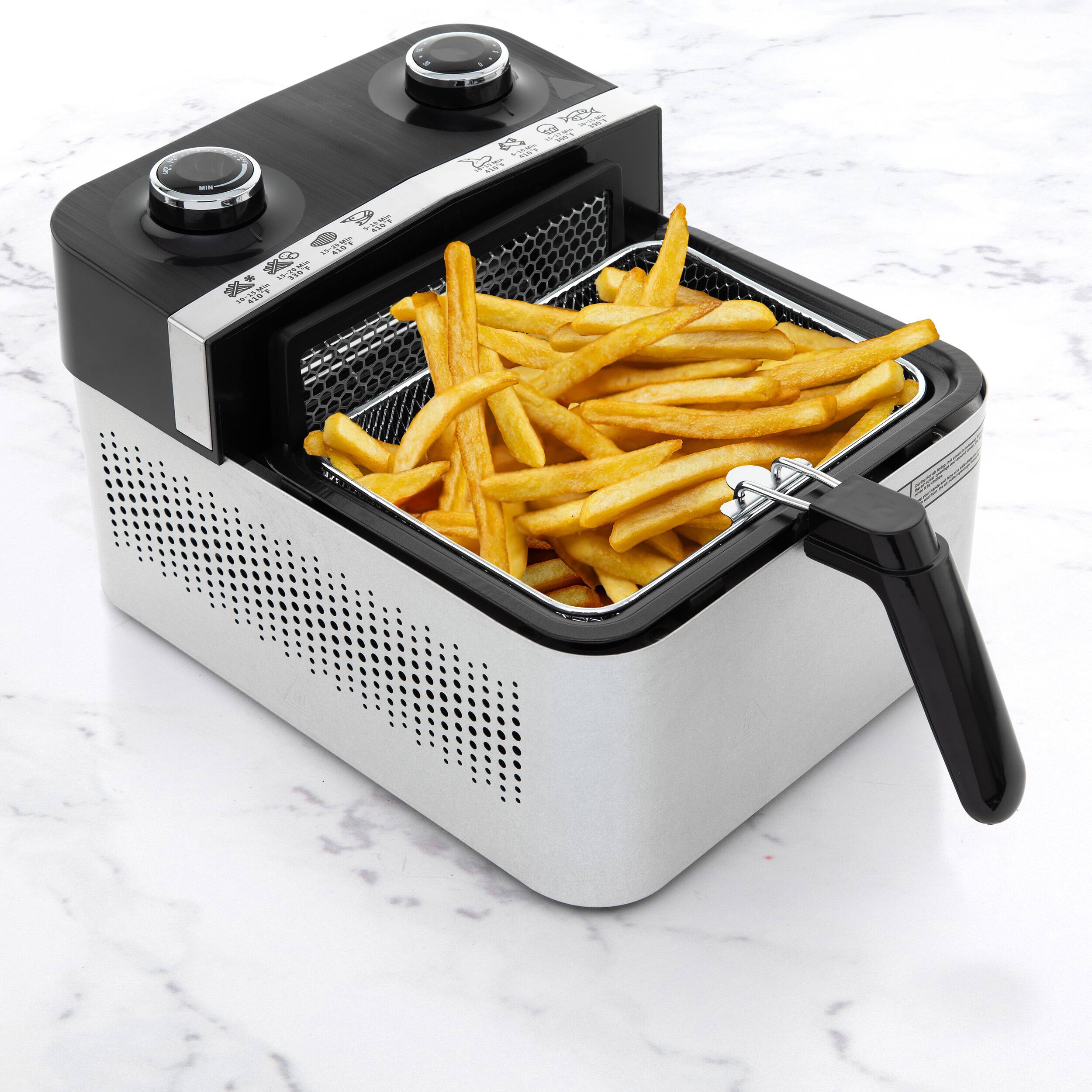 Alt View 1. Brentwood - Brentwood Select 3.4 Quart Rapid Electric Air Fryer in Stainless Steel - Silver.