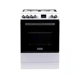 Magic Chef - 24 in 4-Burner Freestanding Gas Range in White - White