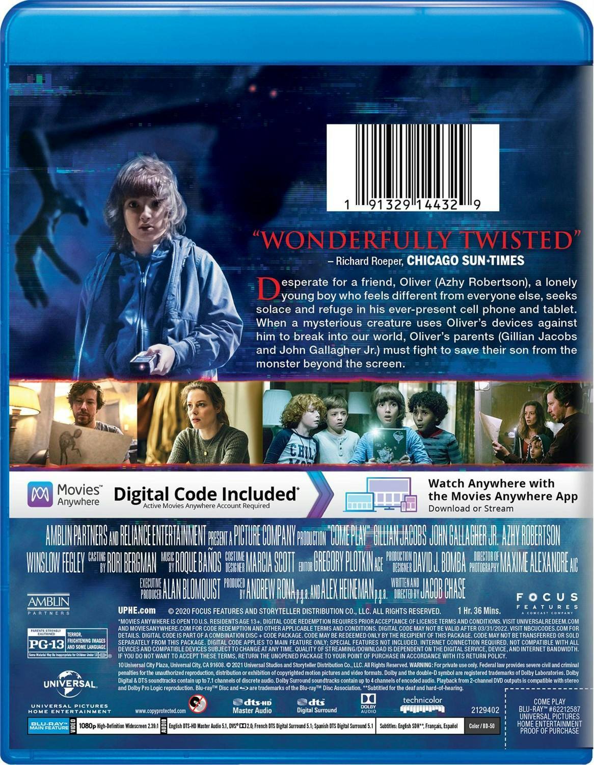 Back. Come Play (Blu-ray + Digital Copy) [Blu-ray].