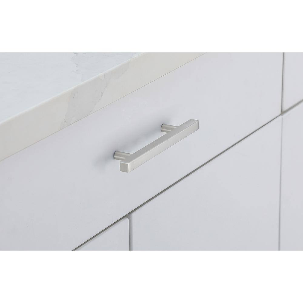 Alt View 1. Elegant Decor - Dior 4" Center to Center Brushed Nickel Bar Pull Multipack (set of 10) - Brushed Nickel.