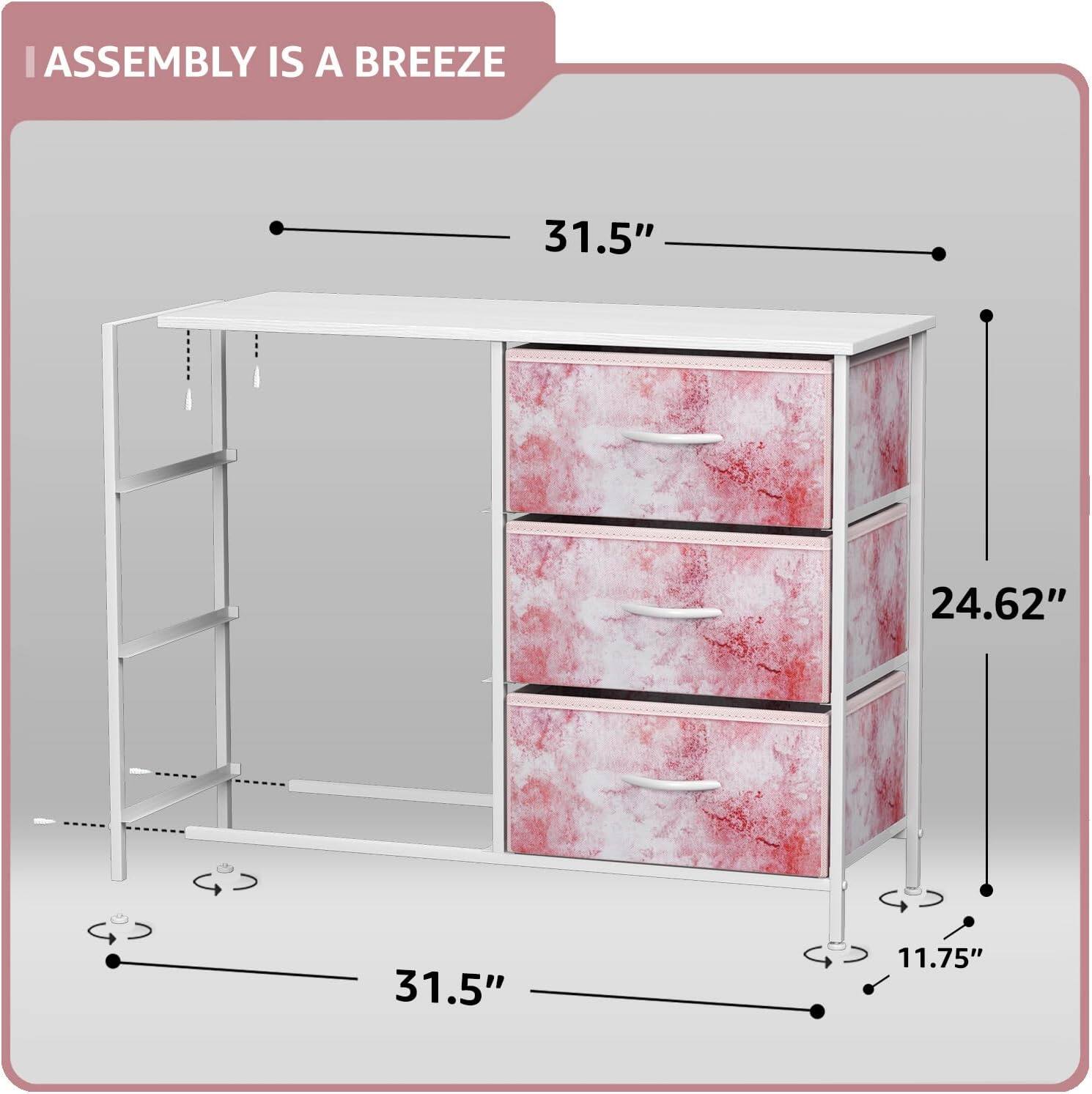 ASSEMBLY IS A BREEZE

31.5"  
24.62"  
31.5"  
11.75"