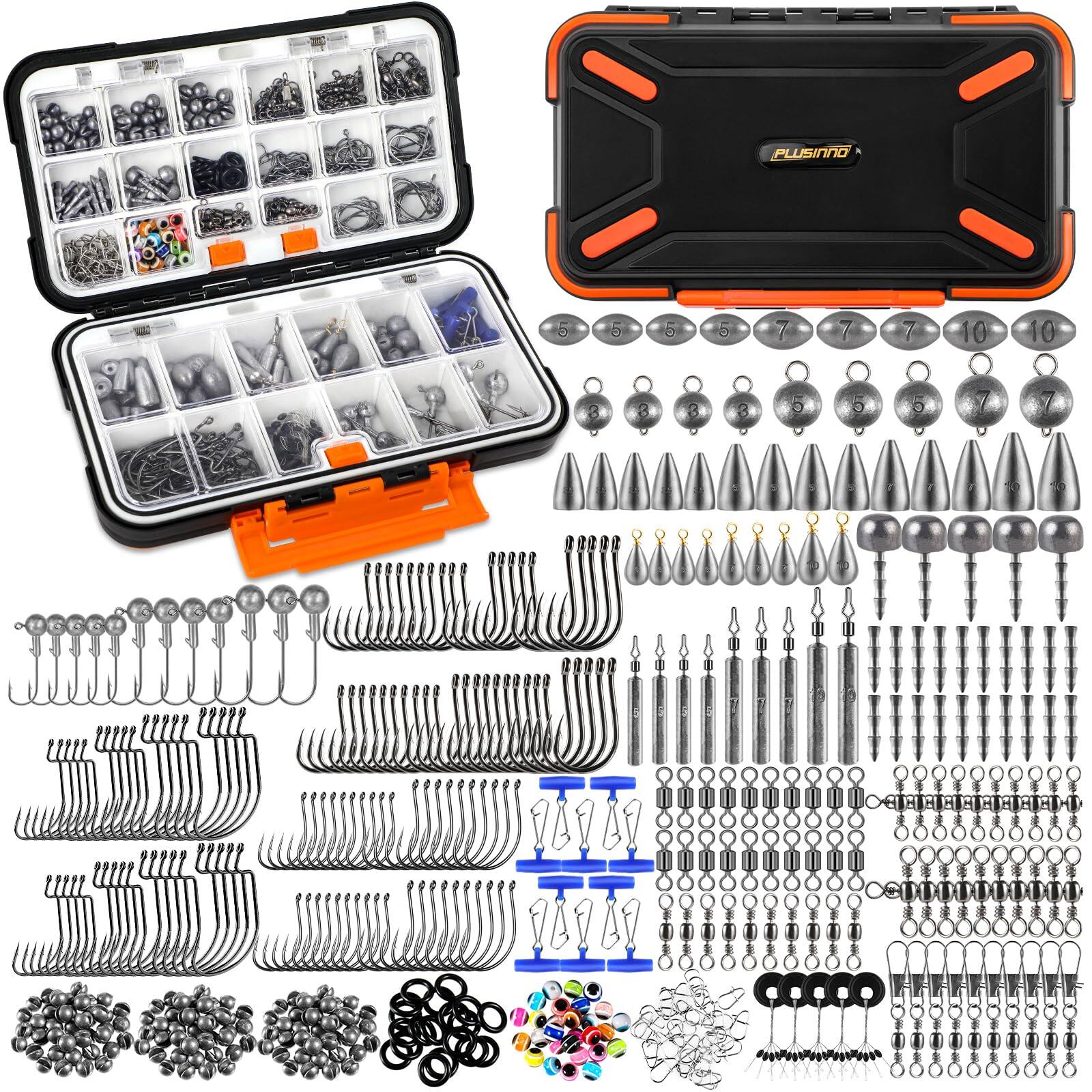 Alt View 1. NICHOLAS KLEIN - 264/ Fishing Accessories Kit Organized Tackle Box With Included Hooks - 264pcs Fishing Accessories Kit.