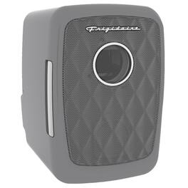 Frigidaire - 0.14 Cu Ft Mini Fridge, Bluetooth Speaker Grille Door - Pewter