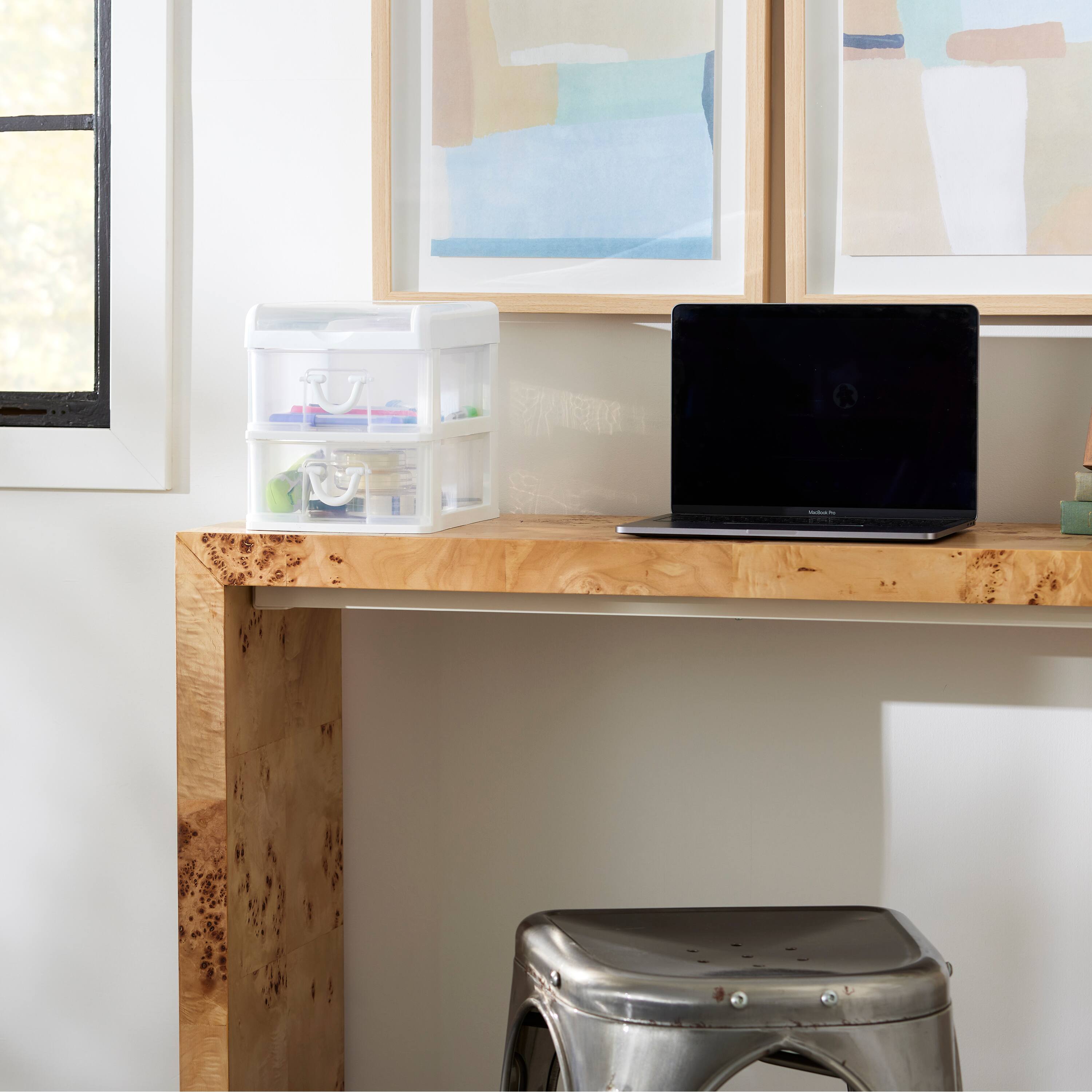 Alt View 5. Gracious Living - Gracious Living 2-Drawer Desktop and Countertop Organizer Drawer Set, White/Clear .