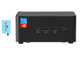 ASUS - NUC 14 Pro Mini Desktop (Intel Core 3 100U, 16GB DDR5, 256GB PCIe SSD, Intel Graphics, Win 11 Pro) w/USB Hub - Black