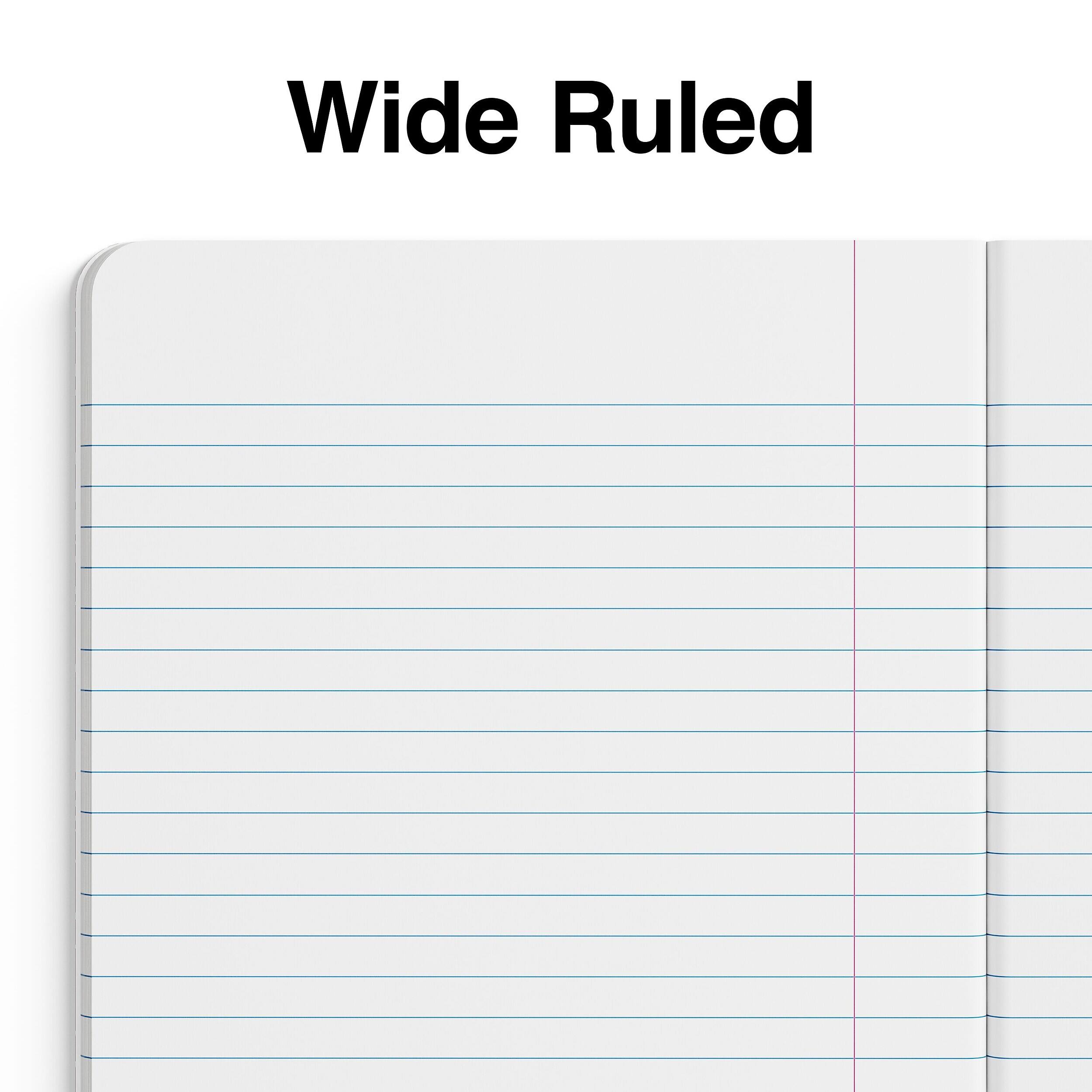 Staples Composition Notebook, 9.75” x 7.5”, Wide Ruled, 100 Sheets, Red ...
