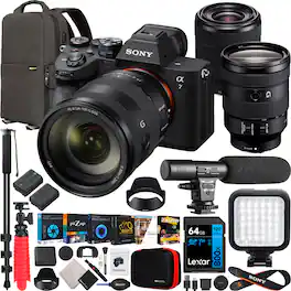 Bundle - Sony - a7 IV Full Frame Mirrorless Camera + 24-105mm F4 G + 28-70mm 2 Lens Kit