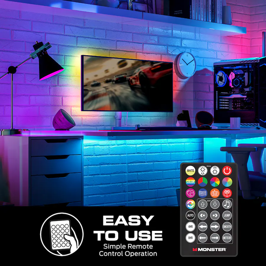 Flow. Photo Led Setup Monster Indoor 10ft Sound Reactive Color Flow LED Light Strip with ...