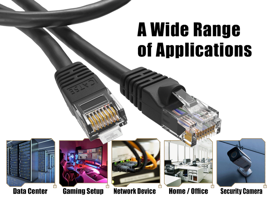 Xy Plenum Panel Cable Leader Cat 5e Ethernet Cable, 24 AWG Snagless RJ45 Patch, Gigabit ...