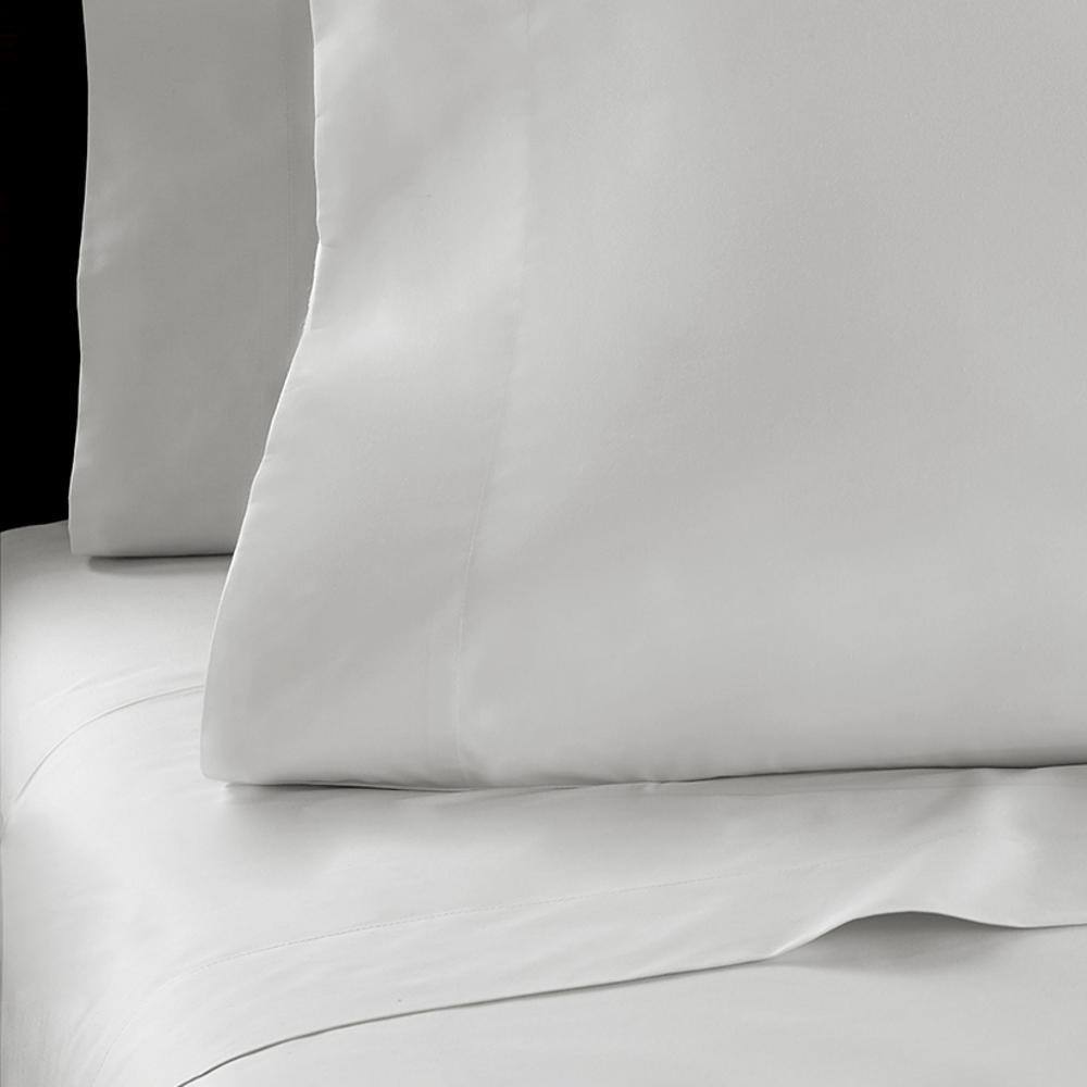 Alt View 2. Shavel Home Products - 400 Thread Count Cotton Sateen Sheet Set, King, Shadow Gray - Shadow gray.
