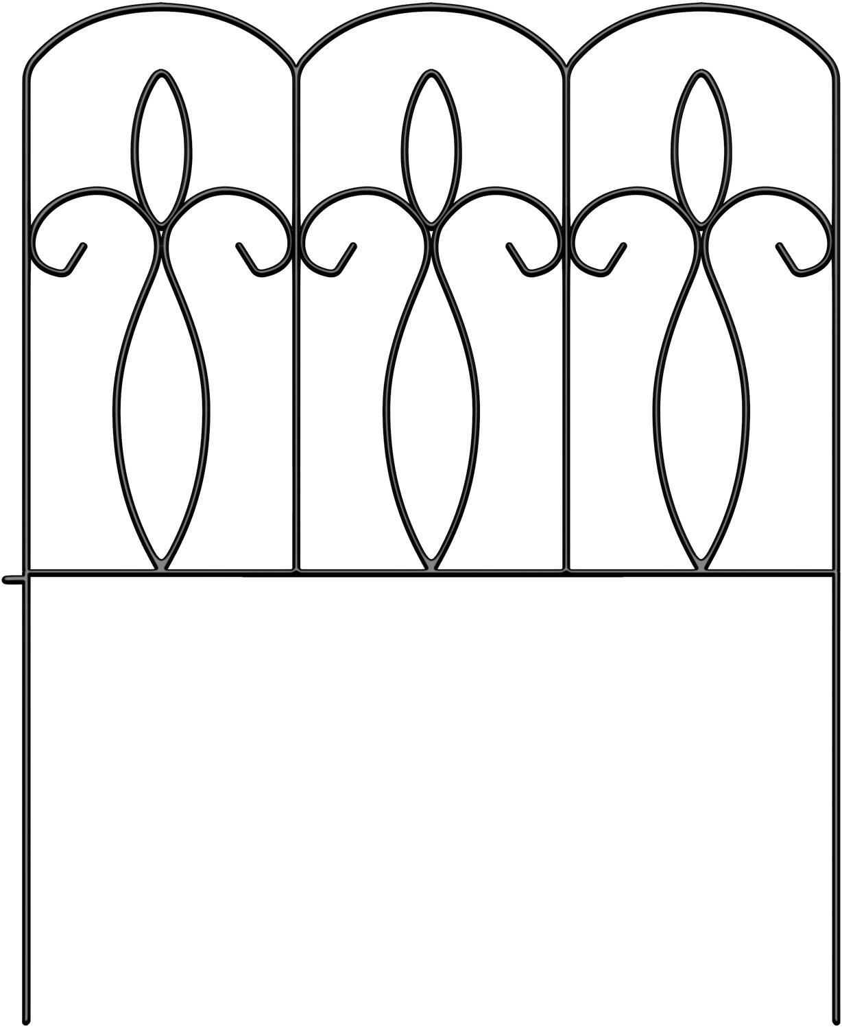 Alt View 3. Sorbus - Sorbus Garden Fence, 10ft Decorative Patio Fencing for Yard, Garden Edging Border Gate, Animal Barrier, (Set of 5) - Black.