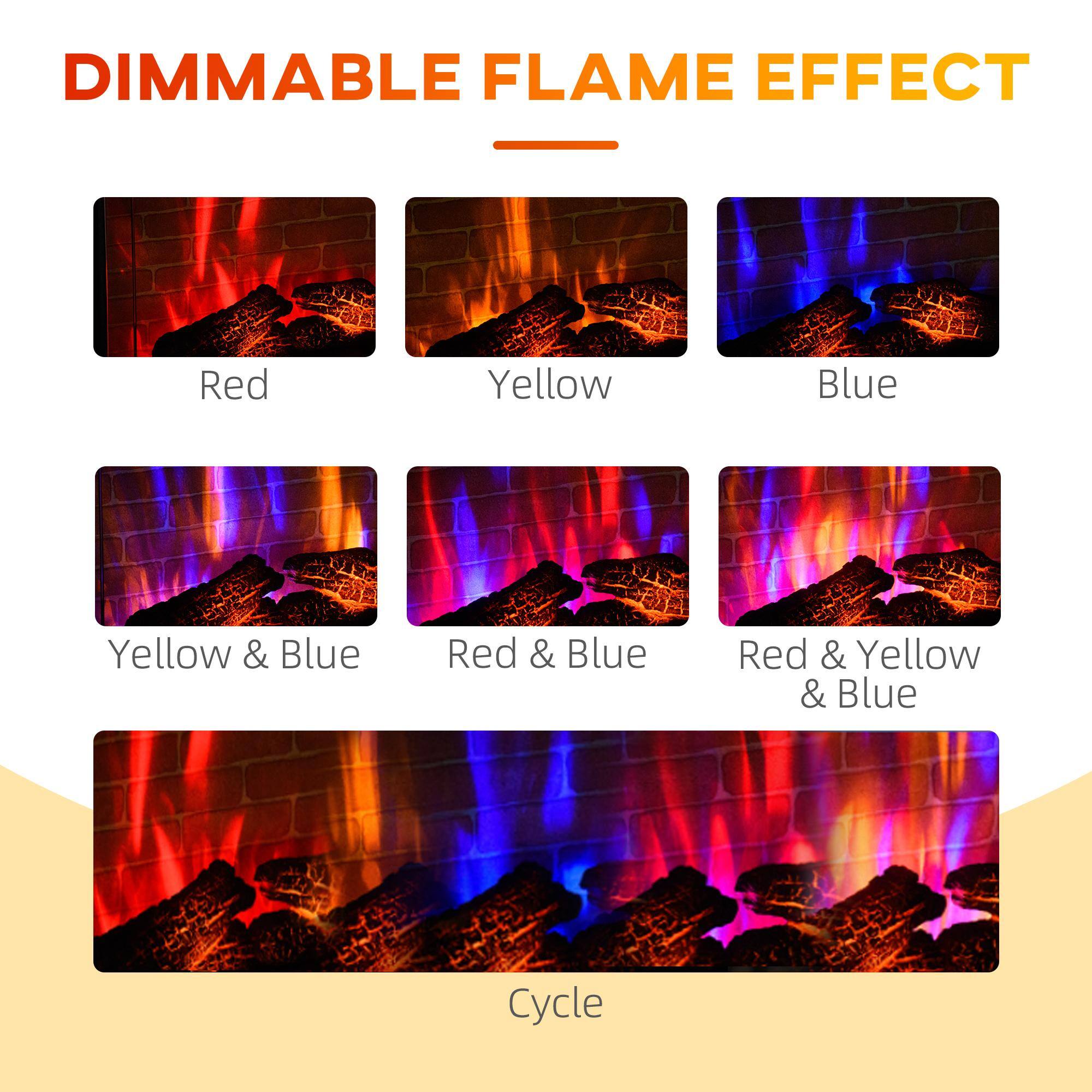 DIMMABLE FLAME EFFECT

- Red
- Yellow
- Blue
- Yellow & Blue
- Red & Blue
- Red & Yellow & Blue
- Cycle