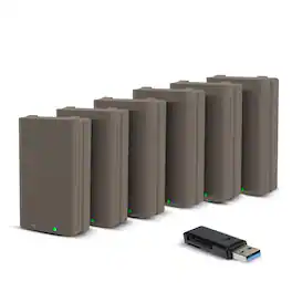 Stealth Cam - FieldMax Lithium Battery Cartridge 6-Pack with Card Reader Bundle