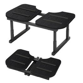 Oumilen - Set of 2 Adjustable Toilet Foot Stools - Black