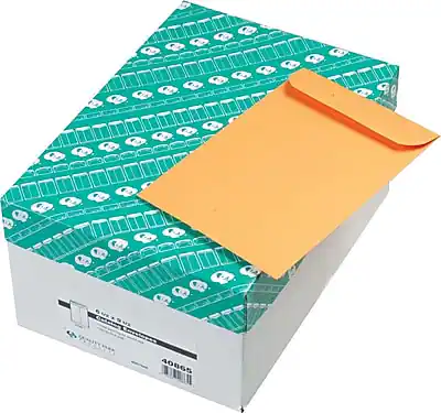 Front. Quality Park - Gummed Kraft Catalog Envelope, 6 1/2" x 9 1/2", 500/Box - Kraft.