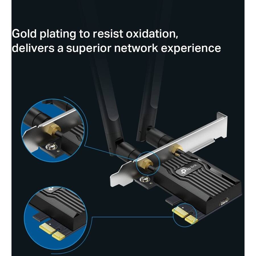 Gold plating to resist oxidation, delivers a superior network experience