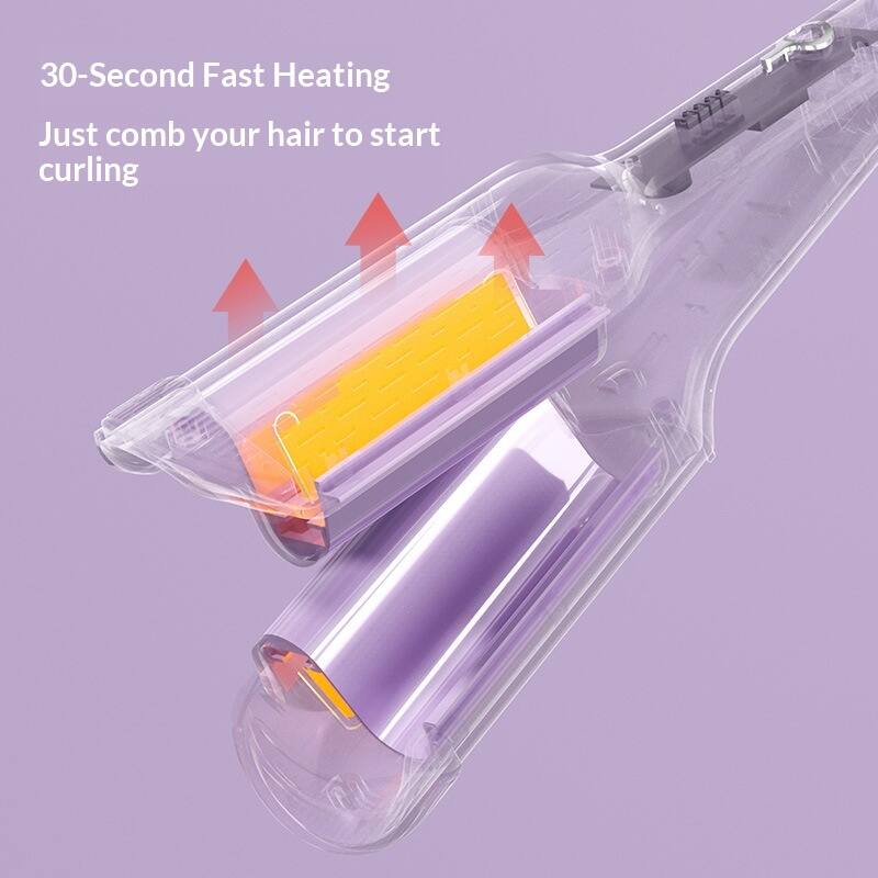 30-Second Fast Heating  
Just comb your hair to start curling