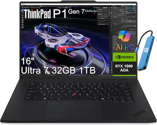 ThinkPad P1 Gen 7
16" Ultra 7 32GB 1TB
RTX 1000 ADA
AI PC
NVIDIA