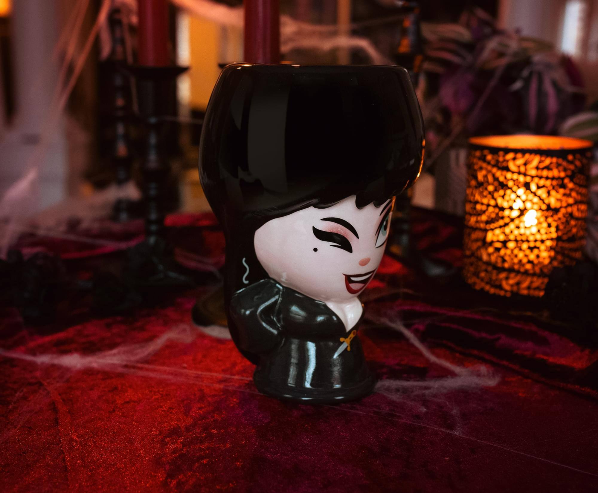Alt View 3. Beeline Creative - Cupful of Cute Mistress of the Dark Elvira Ceramic Mug | Holds 18 Ounces - Black.