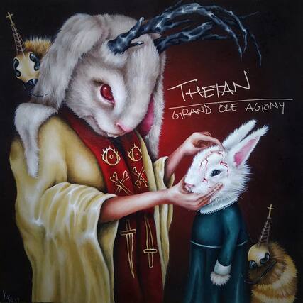 The text on the image is:
"THEIAN
GRAND OLE AGONY
KK519"
