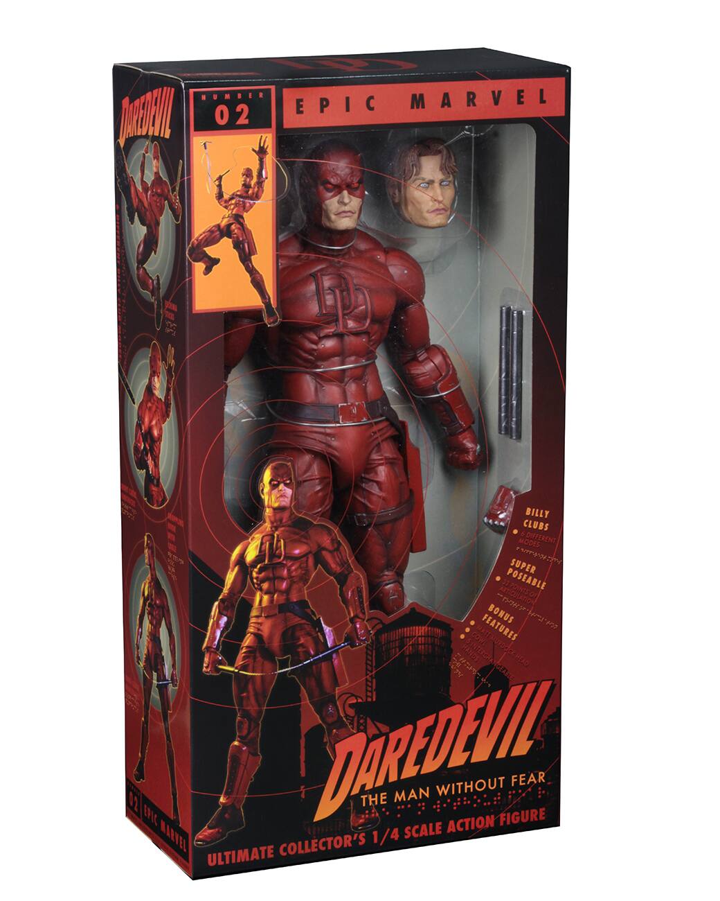 HUMBER MARVEL 02 EPIC al FRA VON n Y 91 L BILLY CLUBS 5 MODES DIFFERENT SUPER DS POINTEOU POSEABLE BONUS FEATURES r MATT cou MONDS INTEERANGEARC MURDOCEHTAD CLARE 011 EPIC DAREDEVIL THE MAN WITHOUT ACTION FIGURE FEAR MARVEL 1/4 SCALE ULTIMATE COLLECTOR'S