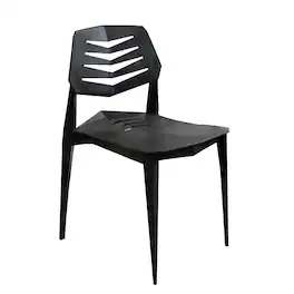 Sunnydaze - Matisse Polypropylene Outdoor Dining Chair - Black