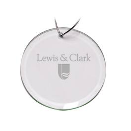 Jardine - Lewis & Clark College Pioneers 3'' Glass Round Ornament - Multicolor