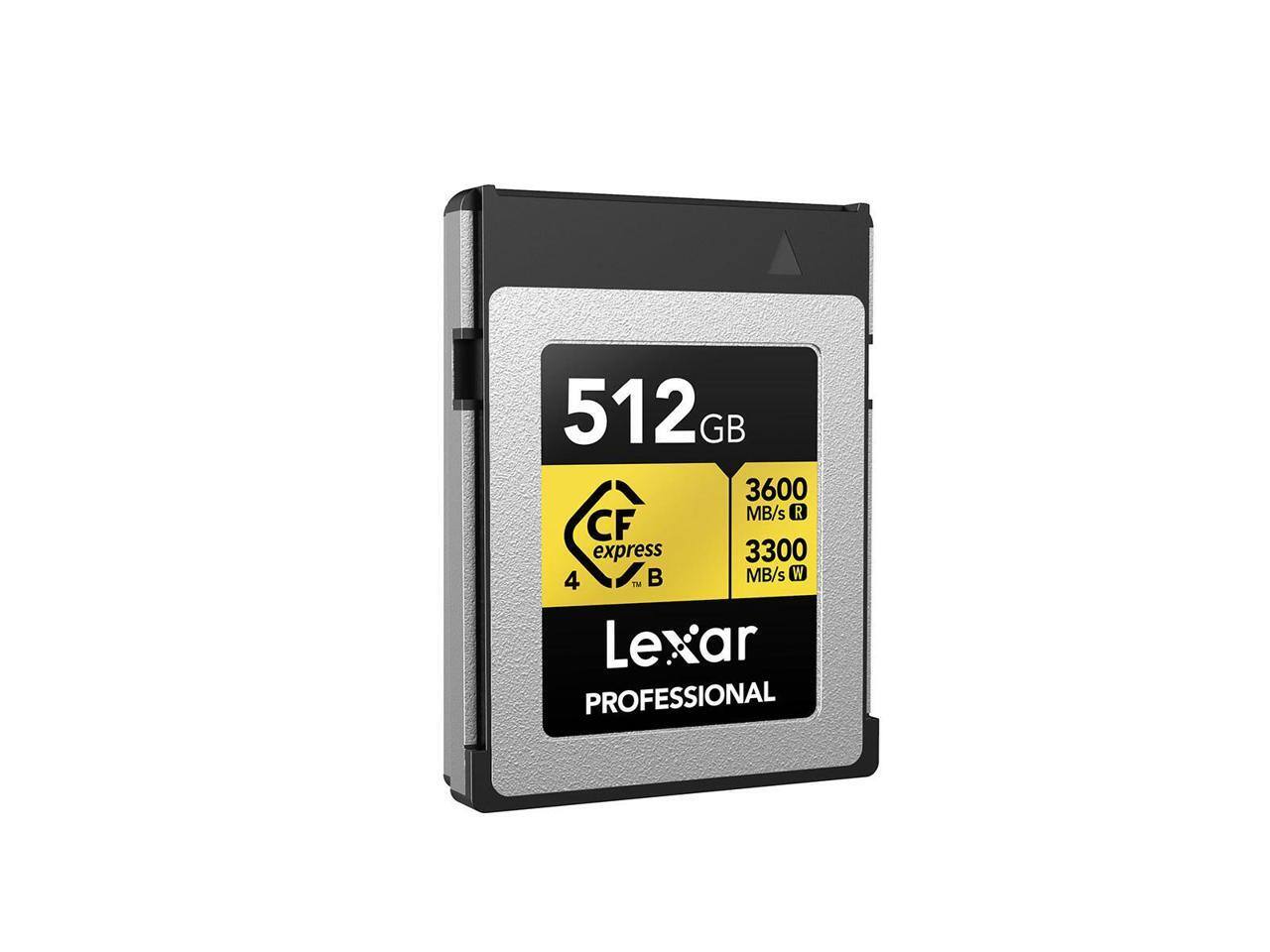 512 GB  
3600 MB/s R  
3300 MB/s W  
CF express 4.0  
Lexar PROFESSIONAL
