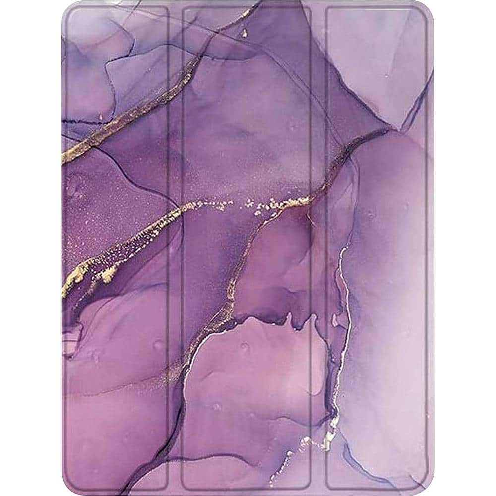 Front. SaharaCase - Marble Series Folio Case for Apple iPad Pro 12.9 (4th, 5th, and 6th Gen 2020-2022) - Purple.