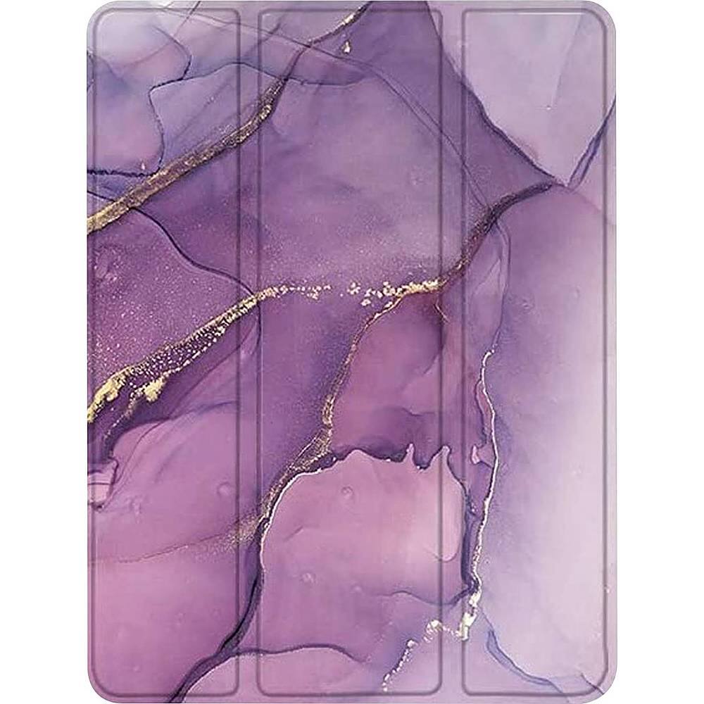 Front. SaharaCase - Marble Series Folio Case for Apple iPad Pro 12.9 (4th, 5th, and 6th Gen 2020-2022) - Purple.