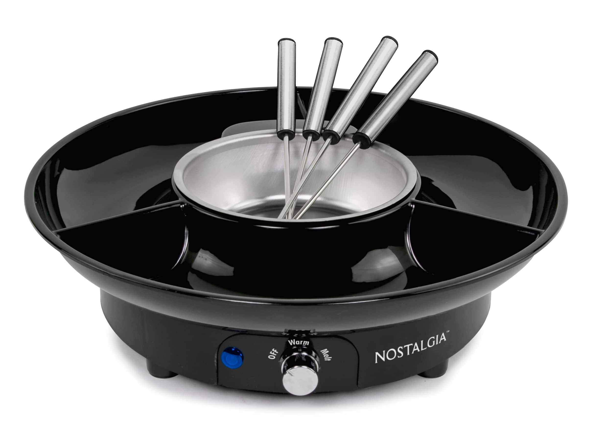 Nostalgia - 10-oz. Fondue Party Set - Black