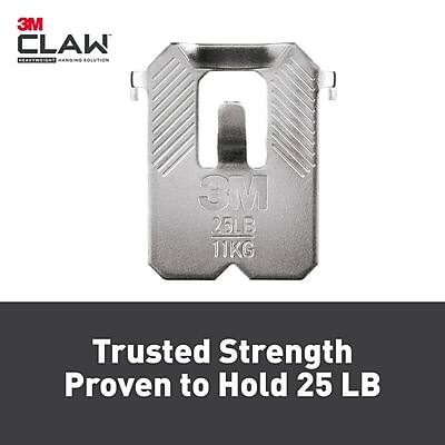 3M CLAW  
Hardware Hanging Solution  

25LB  
11KG  

Trusted Strength  
Proven to Hold 25 LB