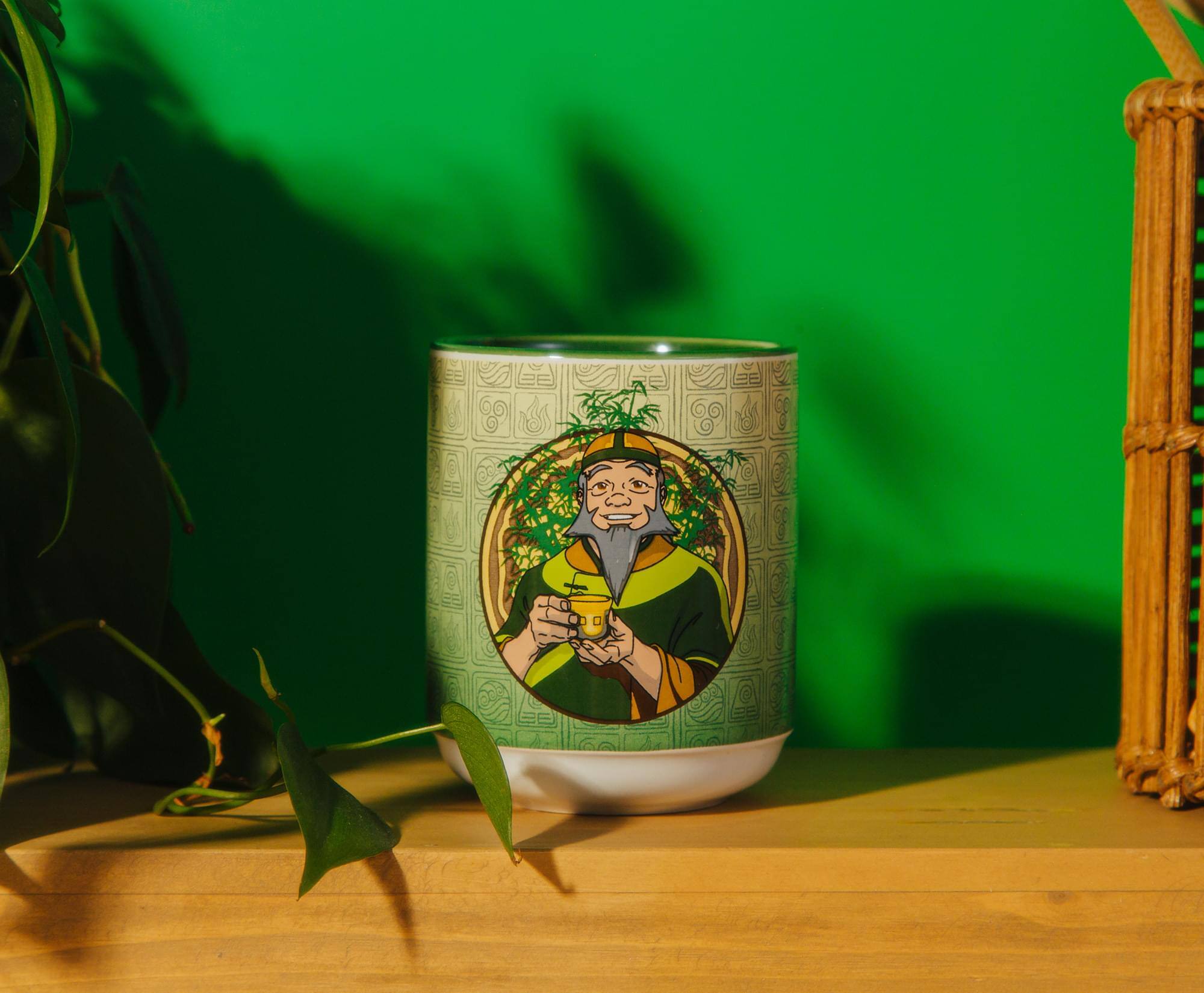 Alt View 4. Silver Buffalo - Avatar: The Last Airbender Uncle Iroh Asian Ceramic Tea Cup | Holds 9 Ounces - Green.