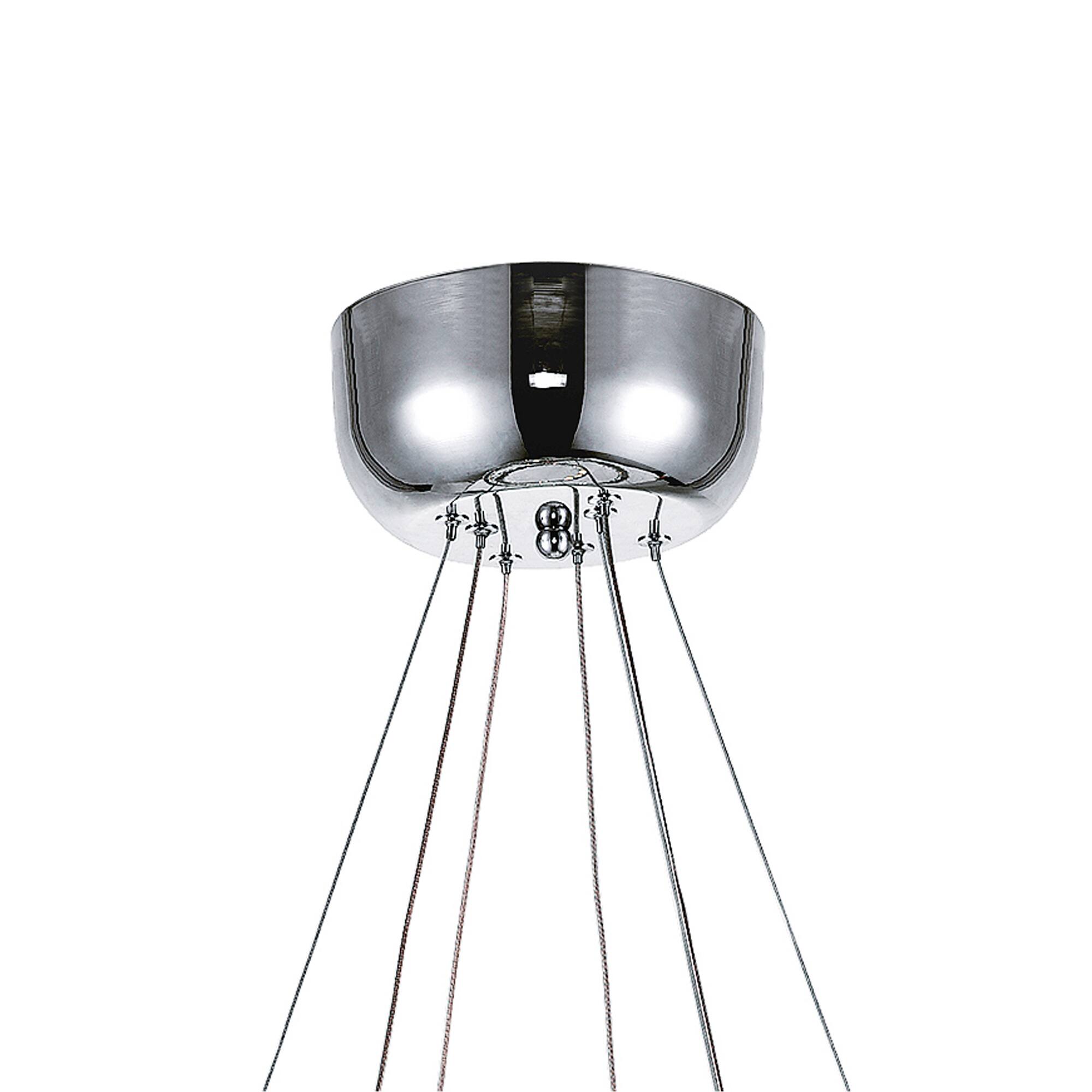 Alt View 1. CWI Lighting - Ring LED Chandelier With Chrome Finish - Stainless Steel.