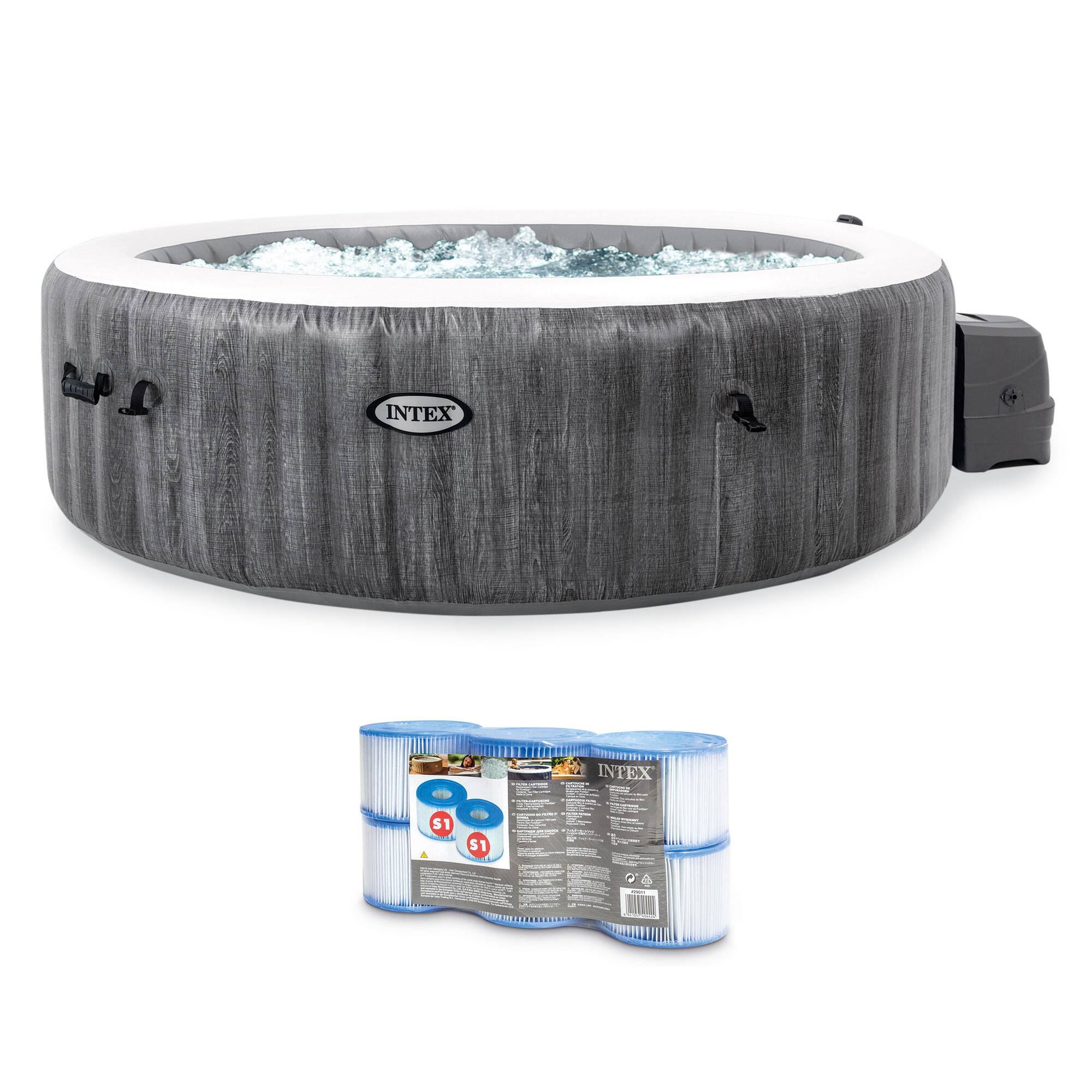 PureSpa Plus Inflatable Hot Tub & INTEX Type S1 Filter Cartridges (6 Pack) - Gray price history on PriceWatchPro