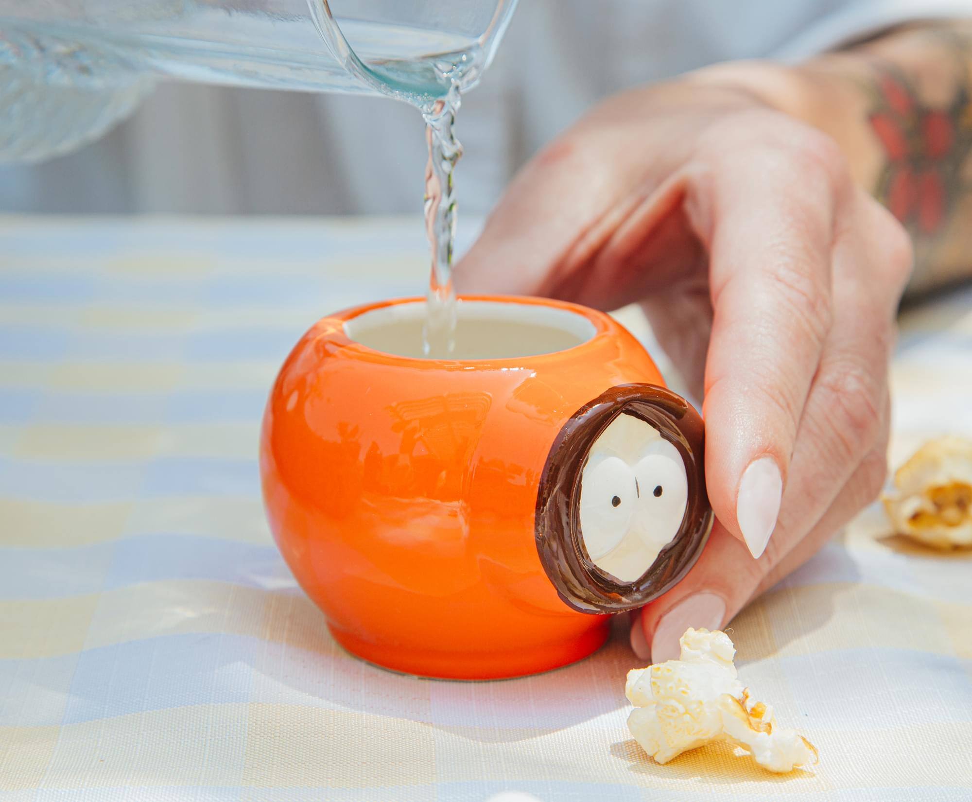 Alt View 4. South Park - South Park Kenny Face Sculpted Ceramic Mini Mug | Holds 3 Ounces - Brown.