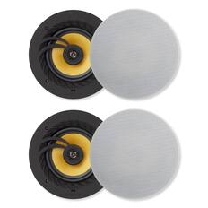Front. Lithe Audio - Bluetooth Wireless 6.5 In. Ceiling Speaker (2 Master & 2 Passives) - Black.