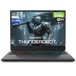 Thunderobot - Radiant 16 16" WQXGA Gaming Laptop - Intel Core i9-14900HX with 32GB RAM - NVIDIA GeForce RTX 5060 - 2TB SSD - Black