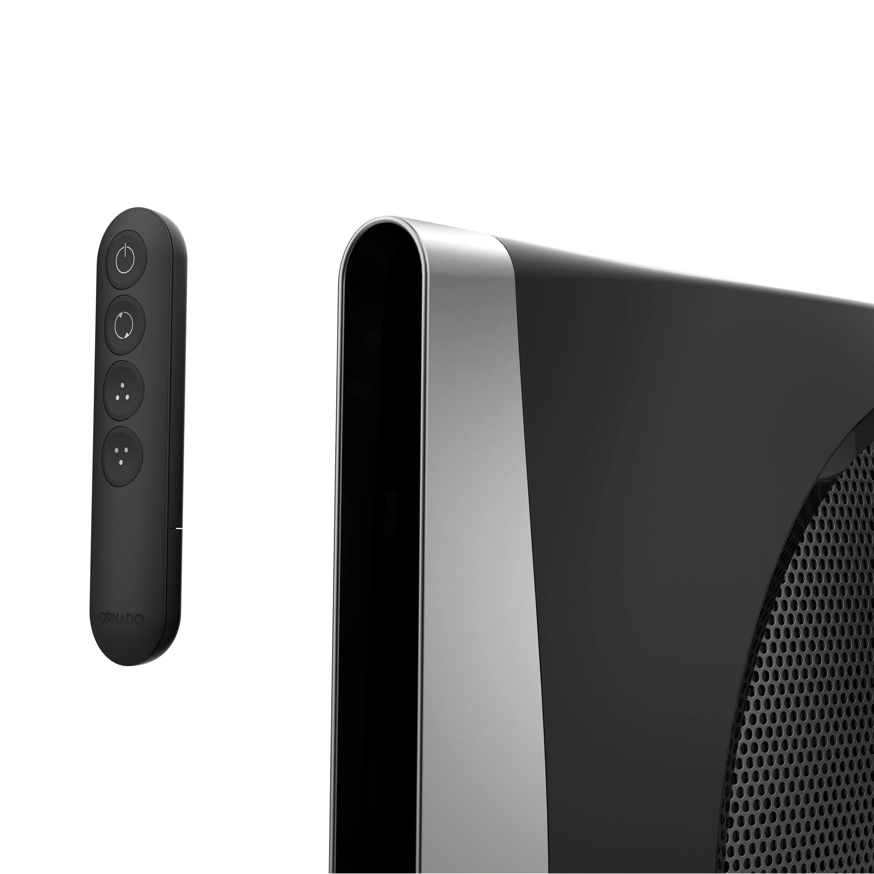 Alt View 14. Vornado - Strata Compact Oscillating Floor Fan with Remote, Tower Fan for Whole Room Circulation - Black.