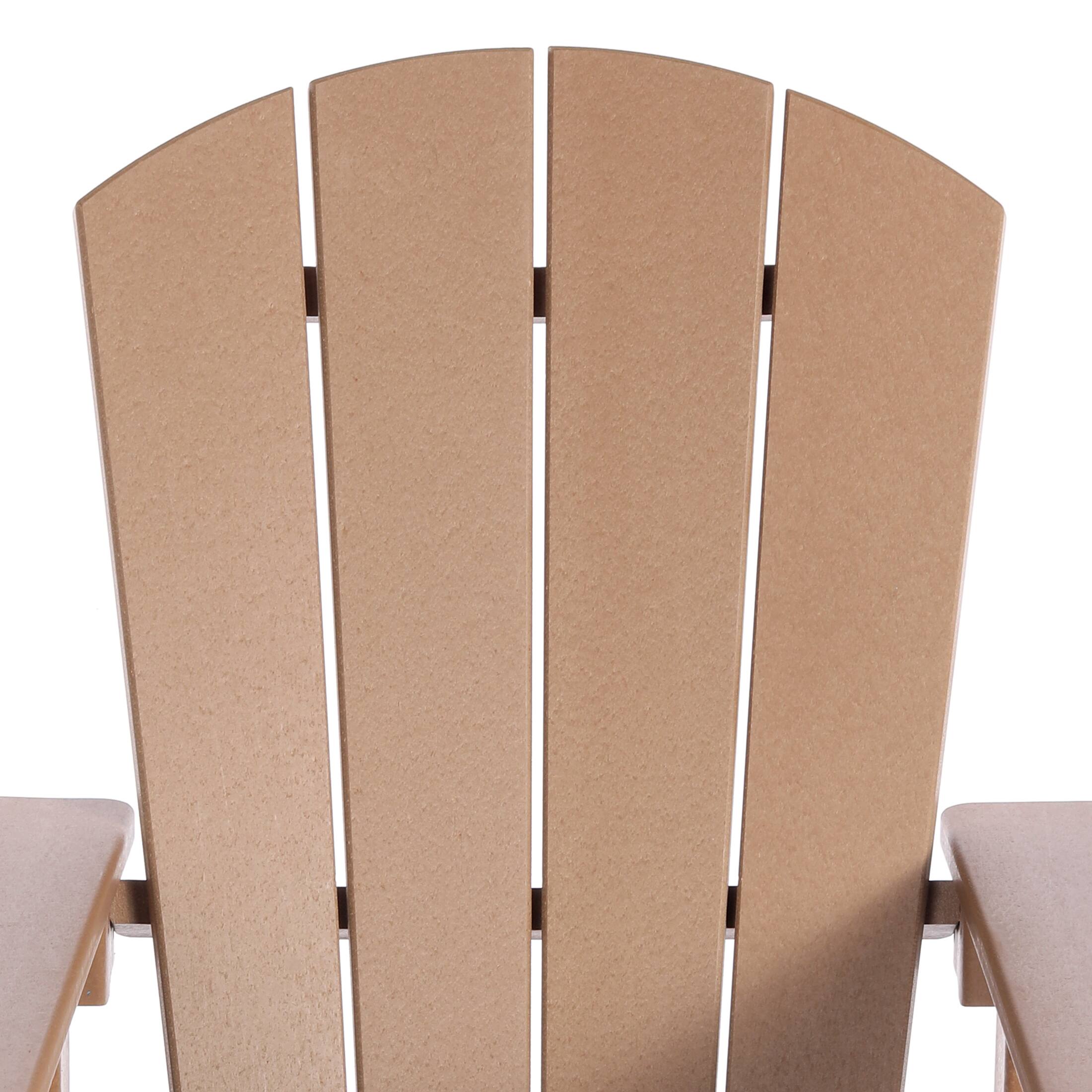 Alt View 4. WestinTrends - WestinTrends Malibu Kids Outdoor HDPE Adirondack Plastic Patio Chair - Teak.