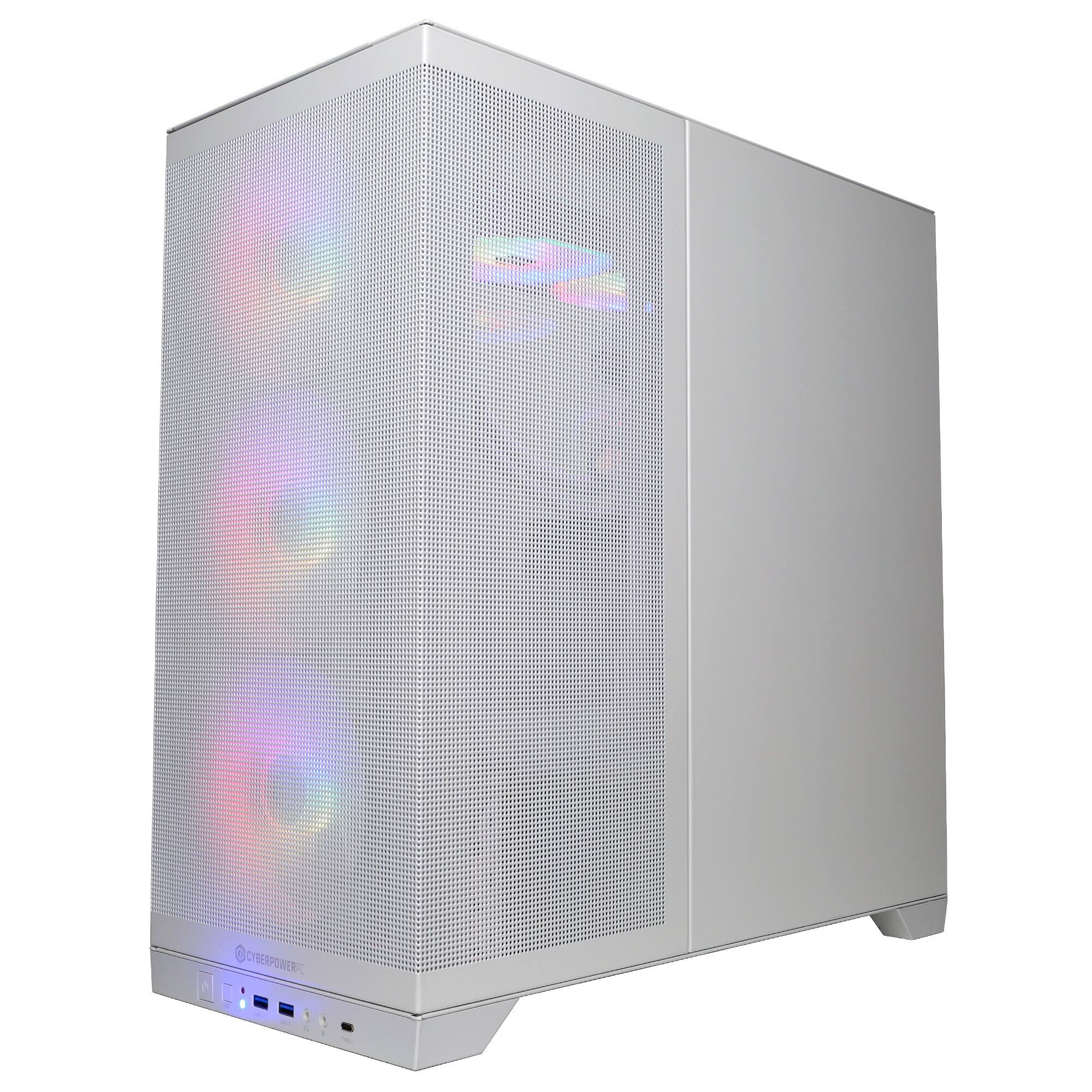 Alt View 4. CyberPowerPC - Gaming Desktop - Intel Core Ultra 7 265F - NVIDIA GeForce RTX 5060 Ti 8GB - 32GB DDR5 - 2TB PCIe 4.0 SSD.