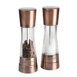 Cole & Mason - Derwent Salt & Pepper Grinder Set – Refillable, Gourmet Precision Mechanisms, Cooking Gift Set - Copper