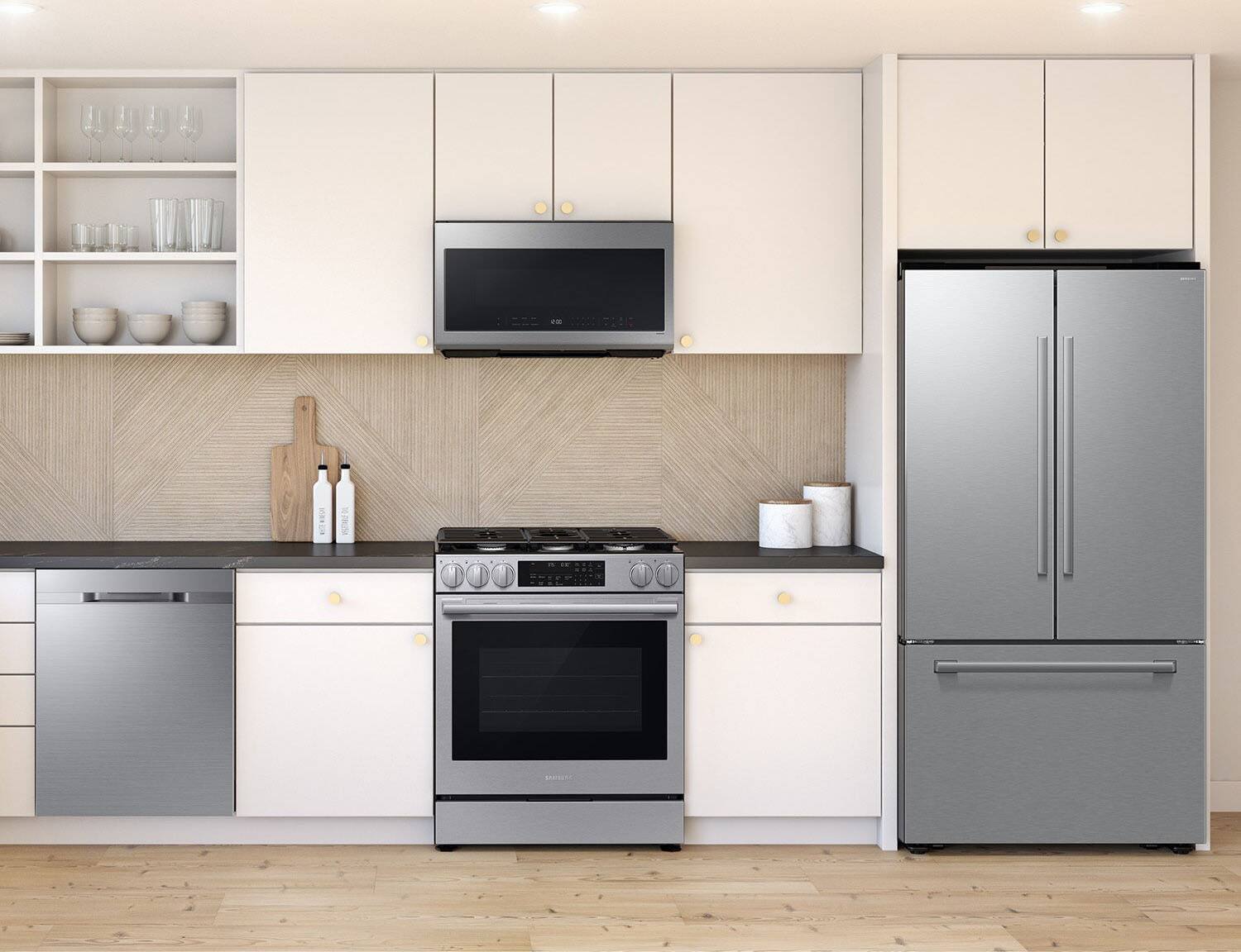 Alt View 21. Samsung - 48 dBA Dishwasher with 3rd Rack and AutoRelease Door Drying - Stainless Steel.