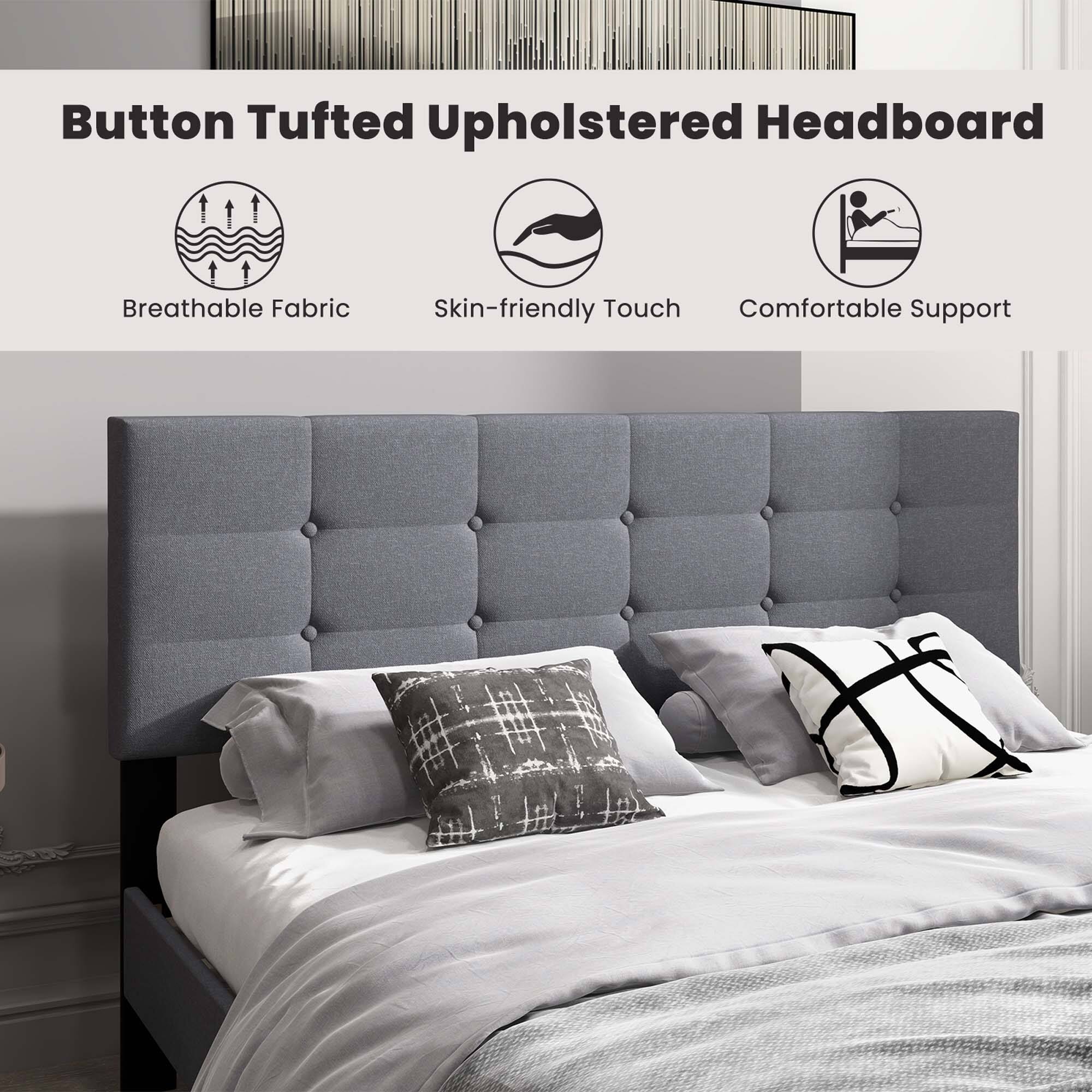Button Tufted Upholstered Headboard

- Breathable Fabric
- Skin-friendly Touch
- Comfortable Support